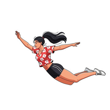 Woman Flying