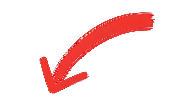 Bold red arrow pointing downwards, signifying direction or a change in trend