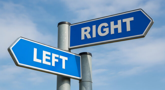 Diverging paths offering clear choices left or right, a compelling metaphor for life's significant decisions and strategic planning