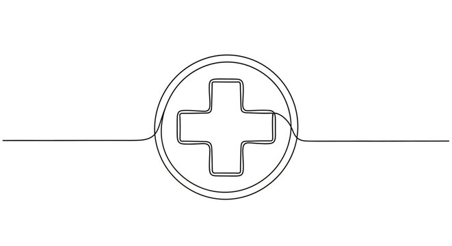 Medical Cross Symbol Sign Icon.