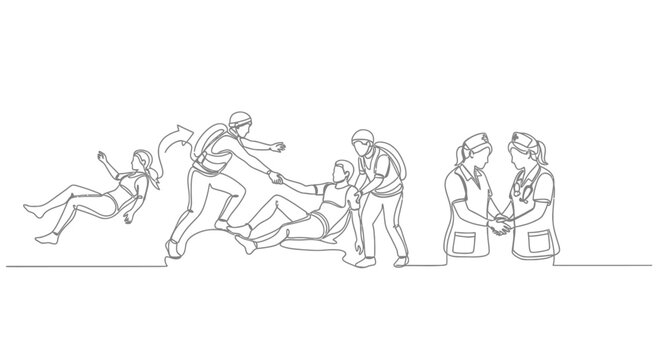 People helping each other in teamwork.