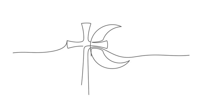 Tied rope with bowline knot.