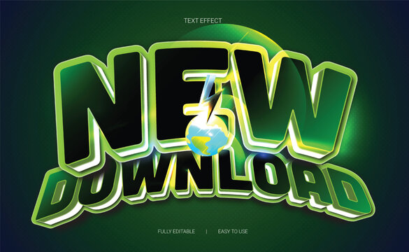 Colorful 3D Game Text Effect Bundle with Download Now and New Game Typography