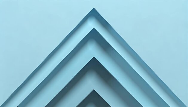 Abstract geometric background pastel minimal blue triangle arrow gradient modern calm layered triangle shape pastel blue tone creating modern depth and clean creative space for design and abstract