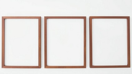 Fototapeta premium Three empty picture frames