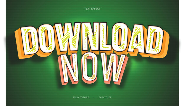 Colorful 3D Game Text Effect Bundle with Download Now  Typography