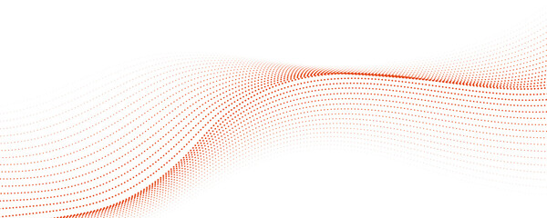Abstract Background with Orange Particle Waveform © VectorStockStuff