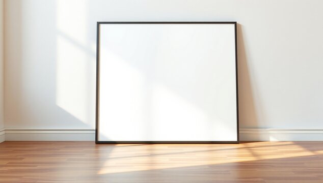 Empty picture frame on wall