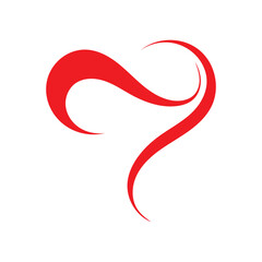 Fototapeta premium Creative Romantic Heart Outline Logo Design