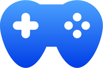 Modern blue gradient gamepad controller icon for gaming and entertainment apps © titileedzs
