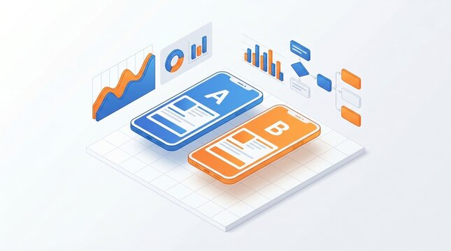 Mobile App AB Testing Analysis with Data Charts