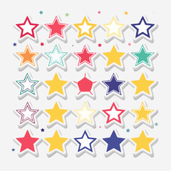 Obraz premium Collection of Colorful Stars