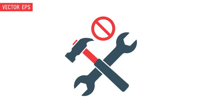 Tools prohibition icon