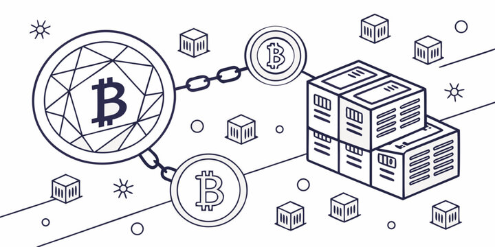 Cryptocurrency mining and blockchain network infrastructure diagram with blockchain cryptocurrency technology infrastructure currency transaction computer computing connection processing