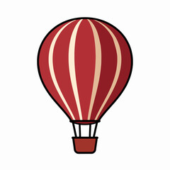 Fototapeta premium Hot air balloon vector illustration symbolizing adventure and travel, perfect for vintage travel brochures and journey concepts.