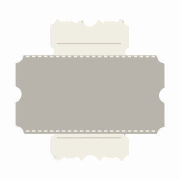 Blank Perforated Frame Border Template for Graphic Design and Placeholder Labels
