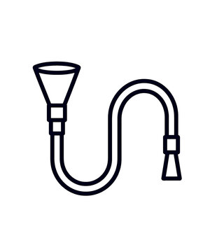 Feeding Tube Line Icon | Enteral Nutrition Medical Tube Healthcare Equipment