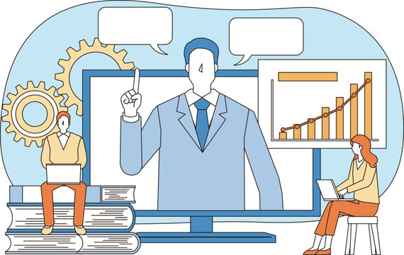 オンラインセミナーのイメージイラスト