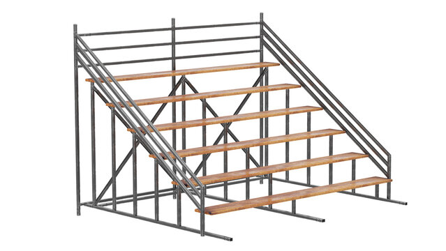 3d rendering seating bleacher