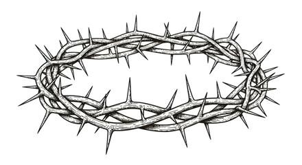 Fototapeta premium Crown of Thorns, Symbol of Suffering and Sacrifice, Religious Iconography