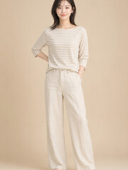 Obraz premium Relaxed Pastel Loungewear Collection 파스텔톤 편안한 라운지웨어 스타일 컬렉션