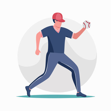 Baseball Player Throwing Ball