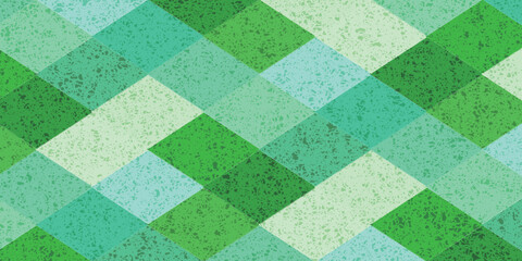 Geometric Diamond Pattern with Green Scribble Texture © KUU