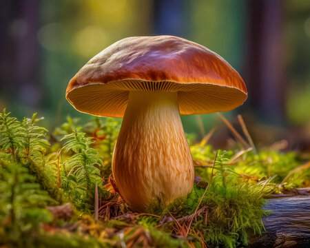 Pilze im Herbst im Wald