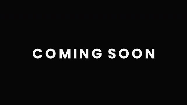 Coming Soon Pixel Text Animation On Black Background Loop For Trailers Intros Social Media And