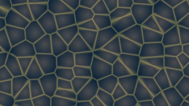 Abstract Gold Geometric Network Animation on Dark Blue Background