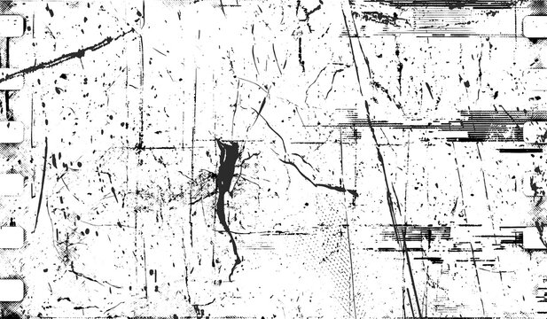 Grunge film texture, vintage dark background. Overlay backdrop for digital design, cinematic video, product mockup. Adds retro, noise effect. Transparent background.