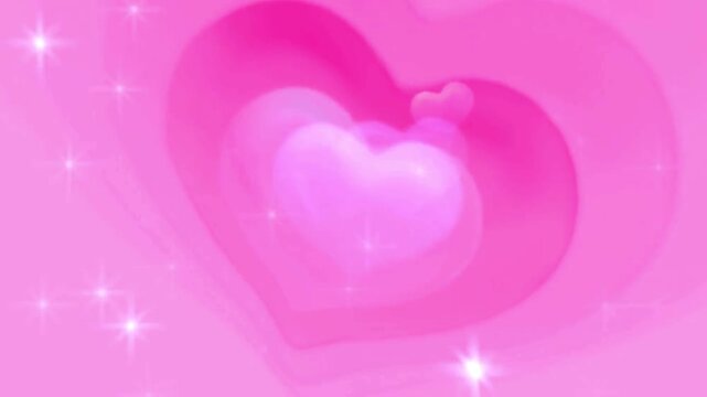 Pink Hearts motion for Valentine's day Greeting love video. 4K Romantic looped animation on white background for Valentine's day, St. Valentines Day,