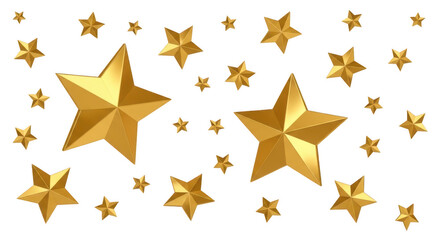 Obraz premium Golden stars scattered on a decorative background