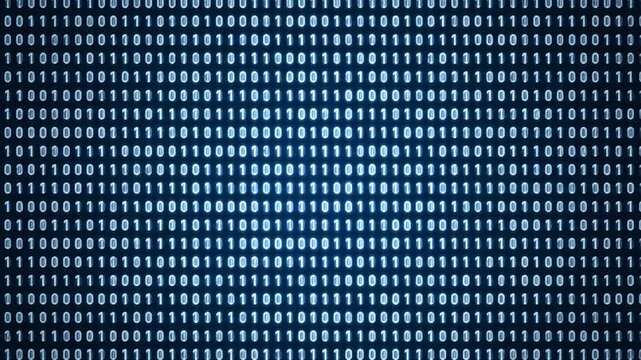 A digital background of binary code numbers in a grid pattern, representing data and information technology concepts in a modern design style