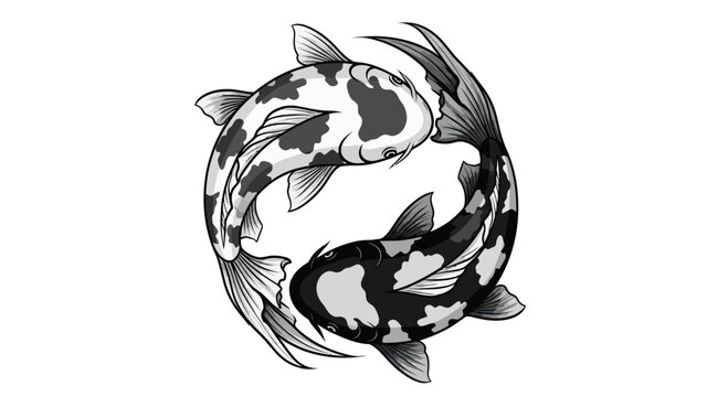 Yin Yang Koi Fish Symbol of Balance and Harmony