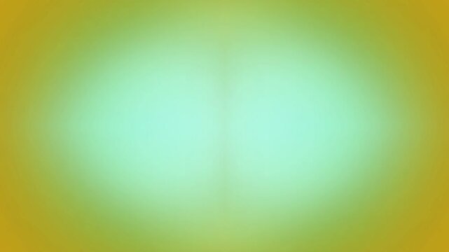Vibrant green oval glows brightly on yellow background