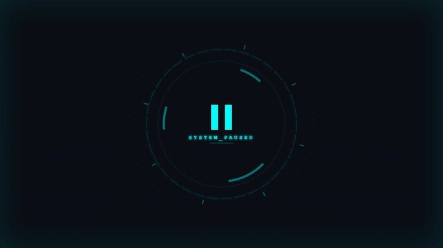 Loading screen with pause symbol.