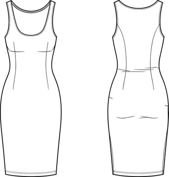 bodycon dress drawing Halter Style Bodycon Mermaid Gown PDF Pattern  foxxiladi