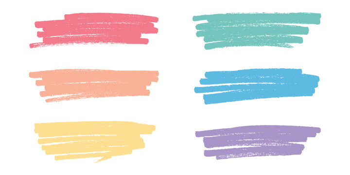 Set of brush paint stroke texture swatch Hand painted background Ink scribble dab clipart Paint smudge for tags and stamps design, beauty fashion poster