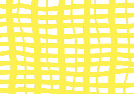 黄色の幾何学的な背景イラスト・チェック柄