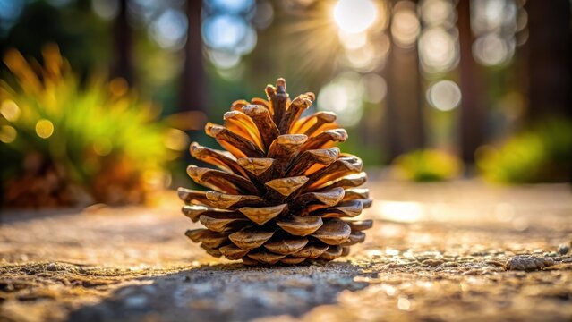 A realistic photo of Old brown pinecone isolated on background