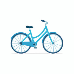 Fototapeta premium Blue Bicycle Illustration