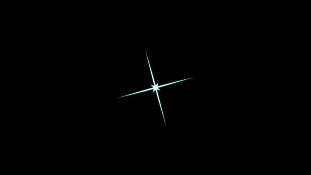 Sparkling star twinkle glitter white cartoon doodle animation flat vector blinking shining light twinkling effect glowing on transparent Shining Star Burst Animation with Glow Effect black  backround