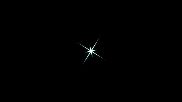 Sparkling star twinkle glitter white cartoon doodle animation flat vector blinking shining light twinkling effect glowing on transparent Shining Star Burst Animation with Glow Effect black  backround