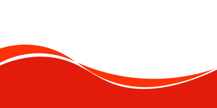 Vector red line background curve element with white space for text and message design, overlapping layers, vector