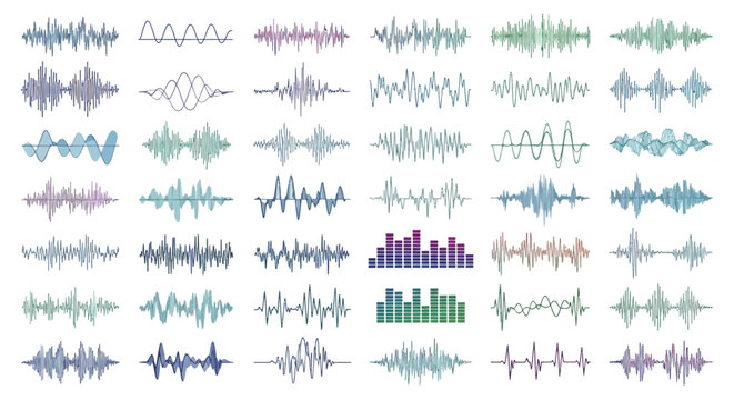 Soundwaves appear as a collection of colorful digital audio frequencies.
