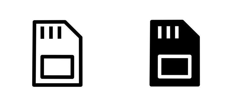SD memory card icon set