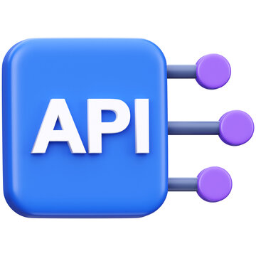 api integration 3d icon, software connection data integration ui element