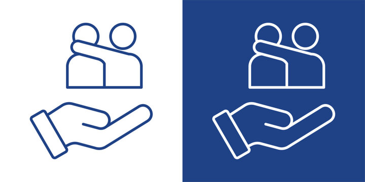 Inclusivity Blue And White Icon Style Collection