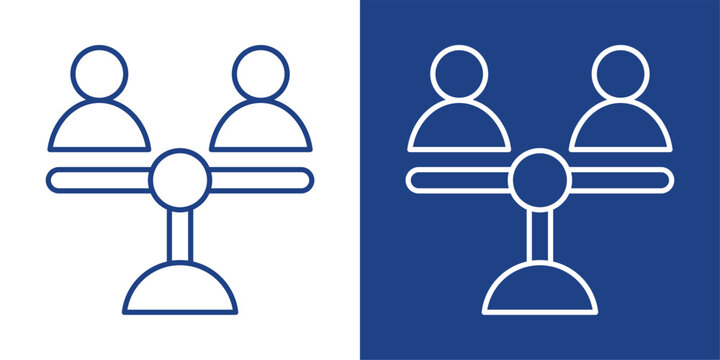 Equality Blue And White Icon Style Collection